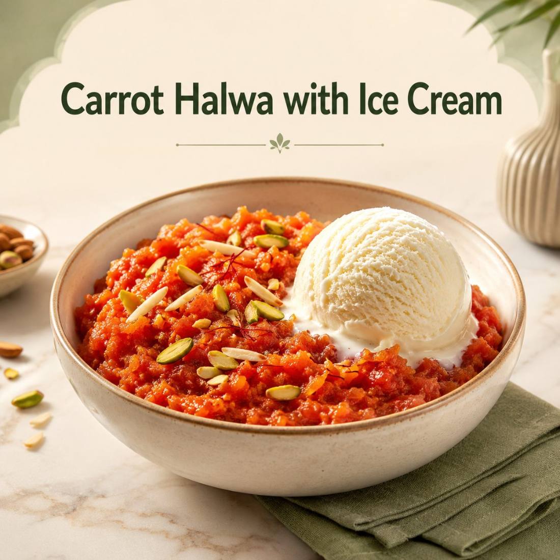 Carrot Halwa with Vanilla