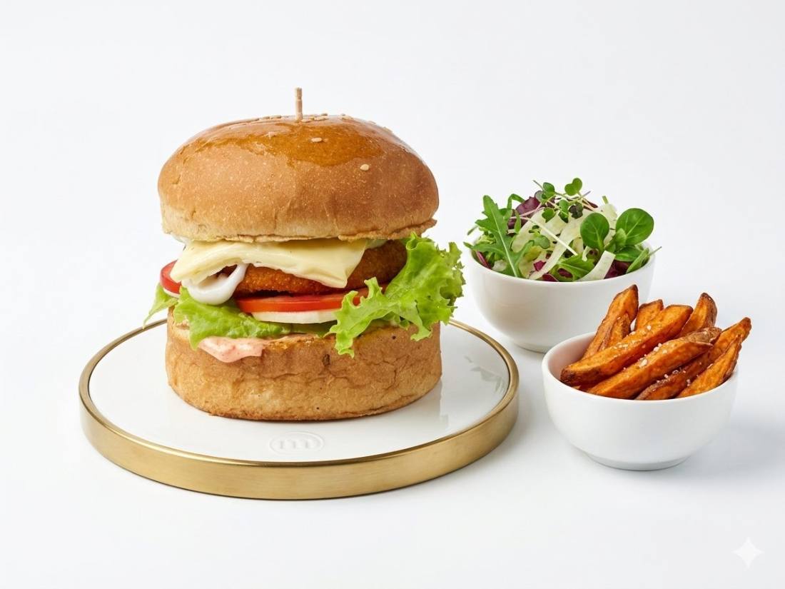 Paneer Burger with Cheese