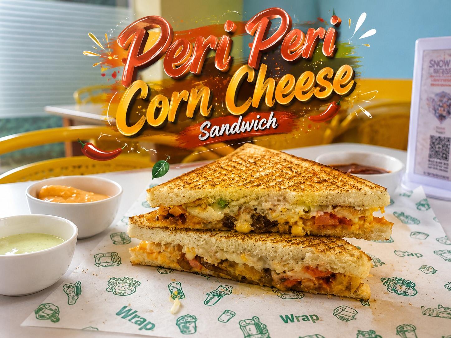 Peri Peri Corn Cheese sandwich