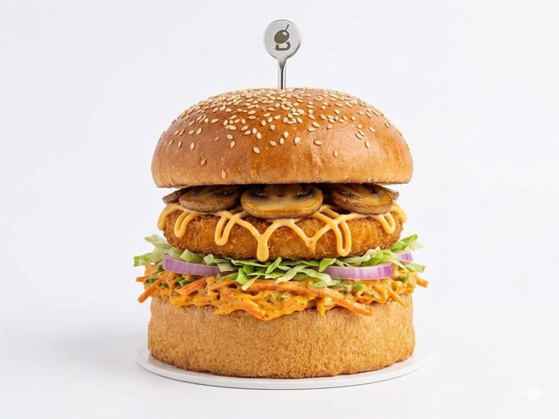 Snow Symbolic Veg Burger