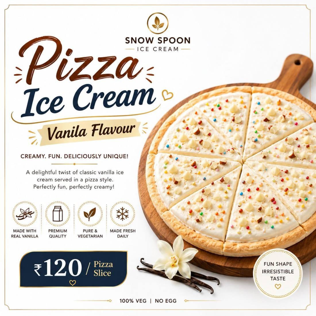 Vanilla Pizza Ice Cream